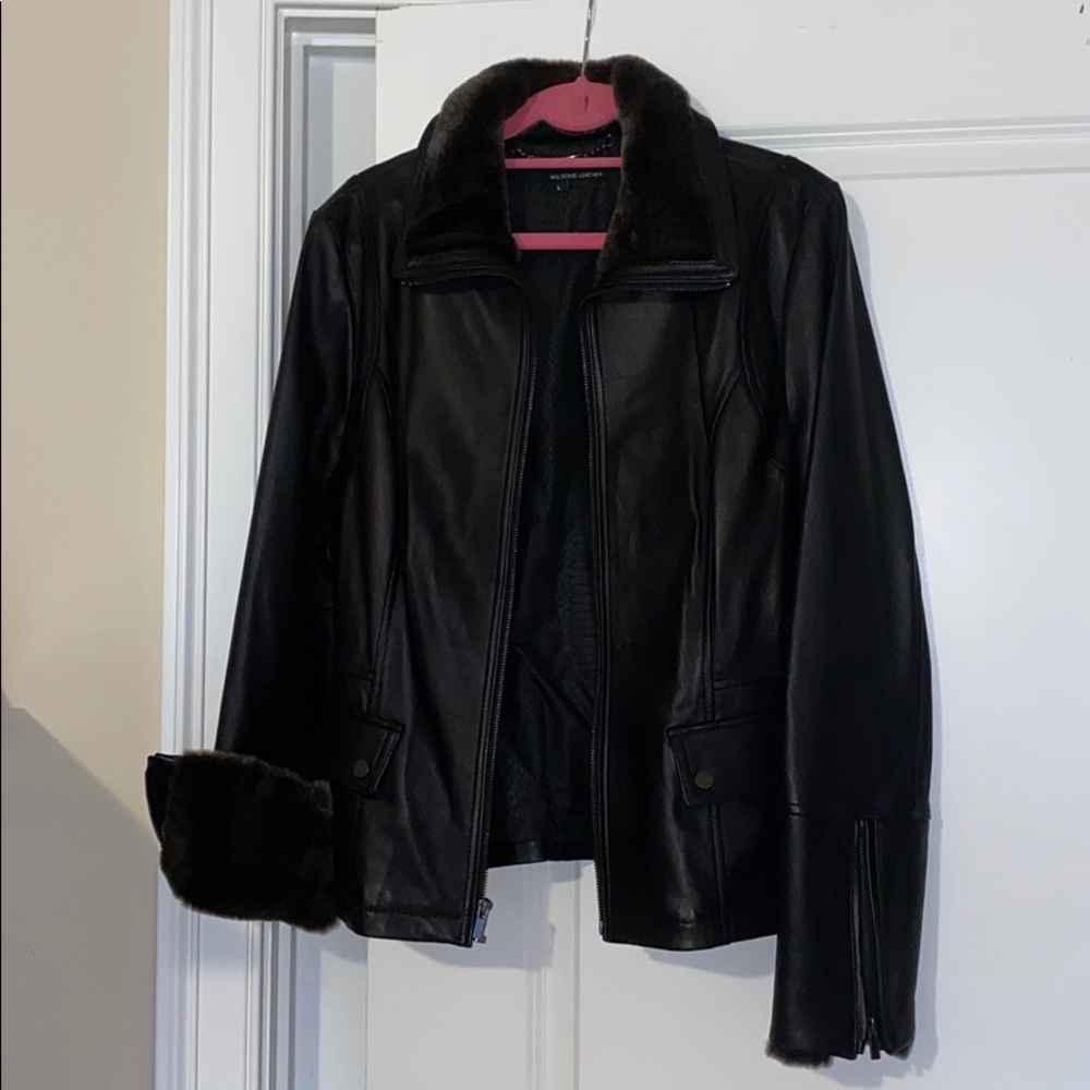 Woman’s Genuine leather bomber jacket